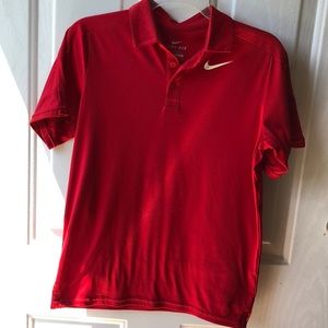 Red Nike polo